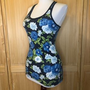Abercrombie Kids Navy Floral Tank Top